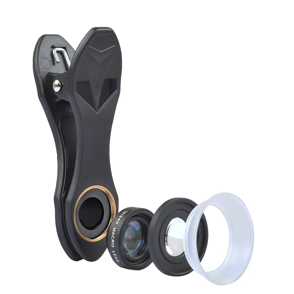 APEXEL 2-in-1 Phone Camera Lens | 12X Macro & 24X Super Macro Clip-On Lens