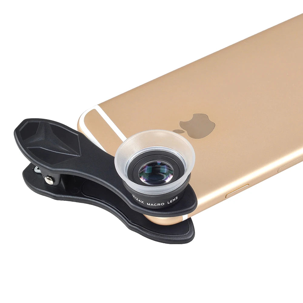 APEXEL 2-in-1 Phone Camera Lens | 12X Macro & 24X Super Macro Clip-On Lens