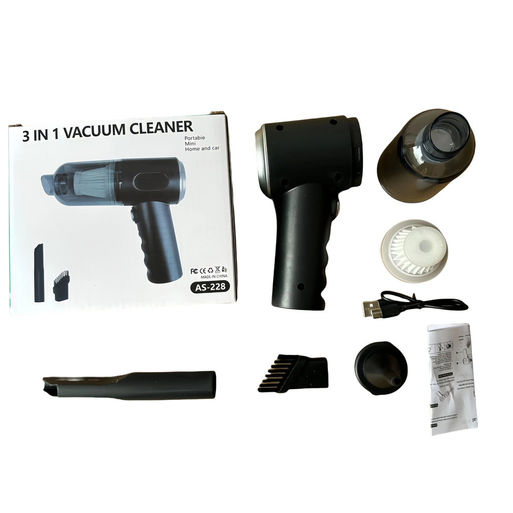 Portable Cordless Car Vacuum Cleaner | USB Rechargeable Handheld Vacuum
