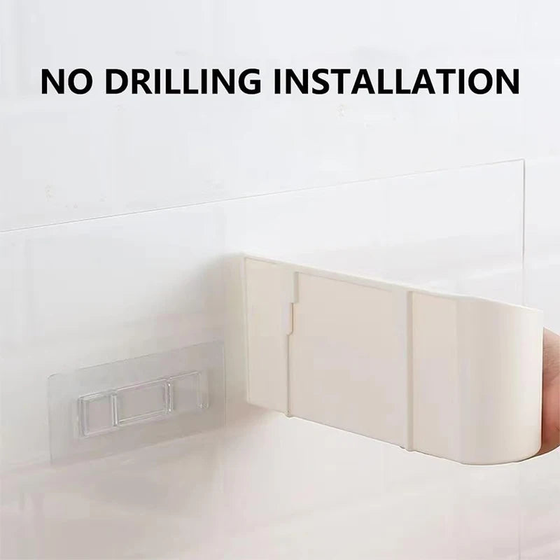 Wall Mounted Storage Organizer Basket | No-Drill Adhesive Shelf