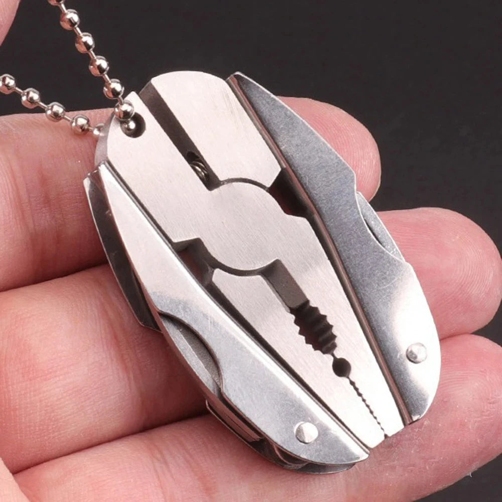 Mini Stainless Steel Multi-Tool Pliers | Pocket Keychain Tool