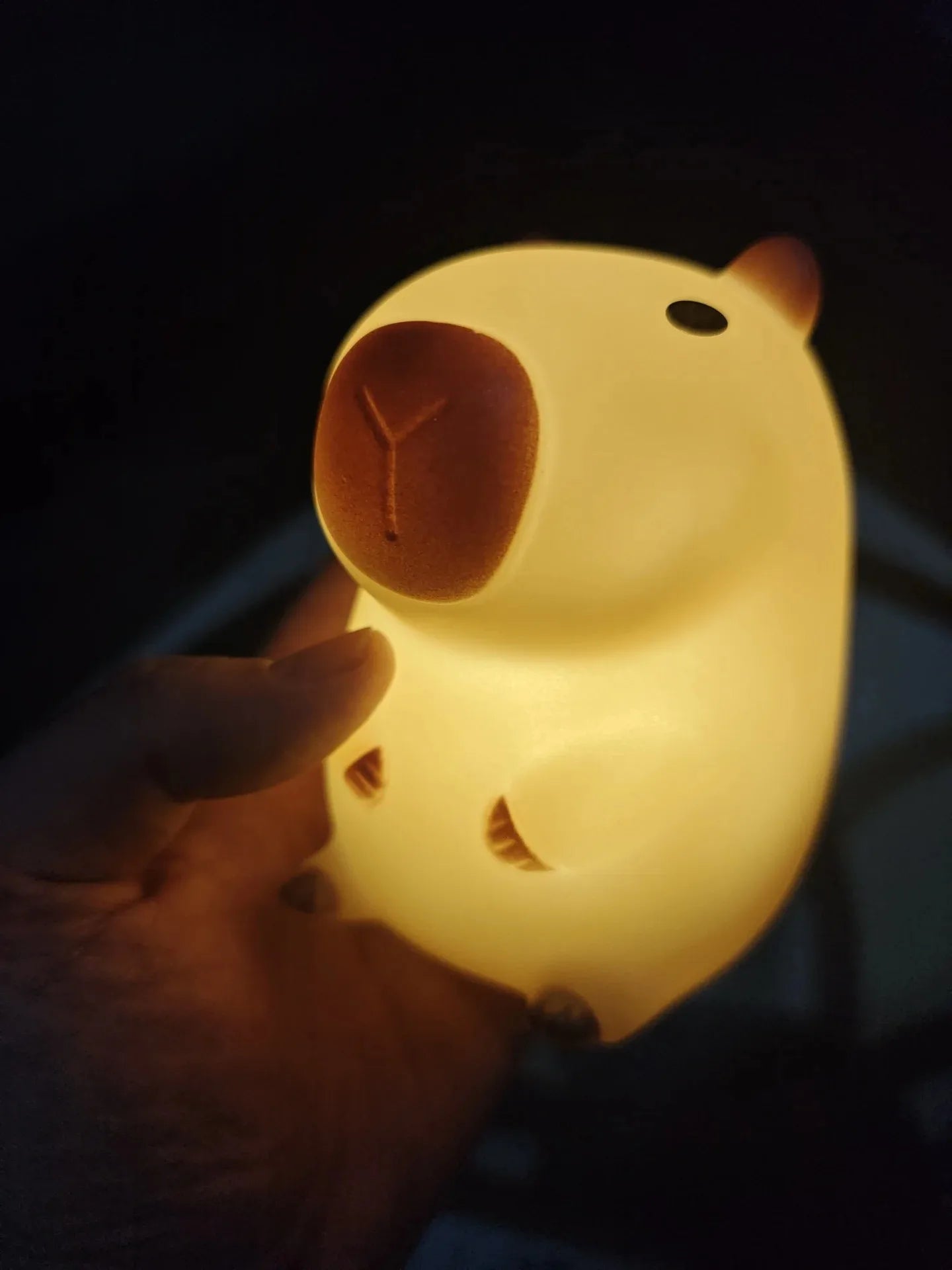 Cute Capybara Silicone Night Light | USB Rechargeable LED Bedside Lamp