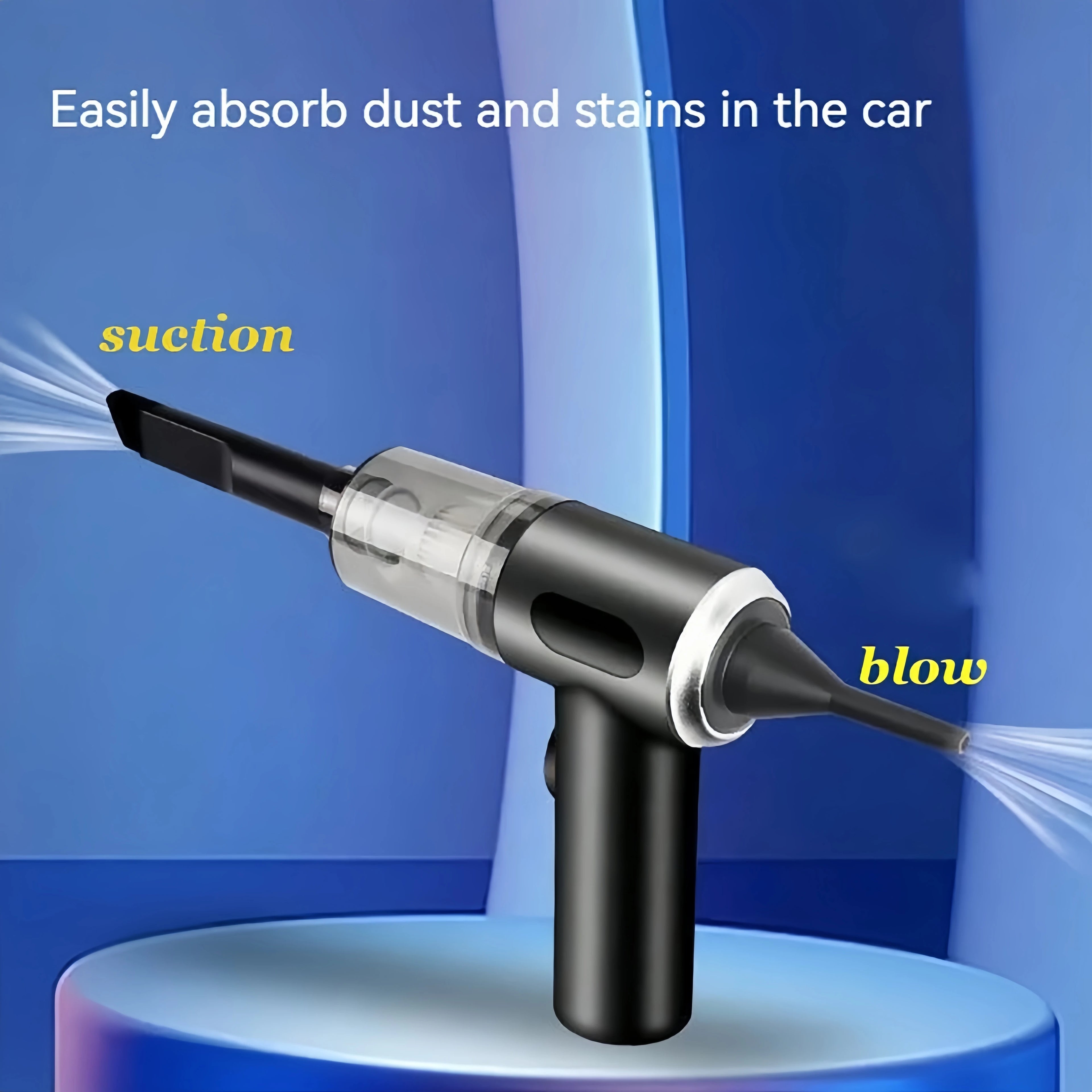 Portable Cordless Car Vacuum Cleaner | USB Rechargeable Handheld Vacuum