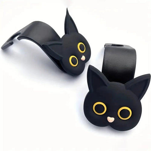 Cute Cat Car Seat Hooks – 2 Pack Headrest Organizer