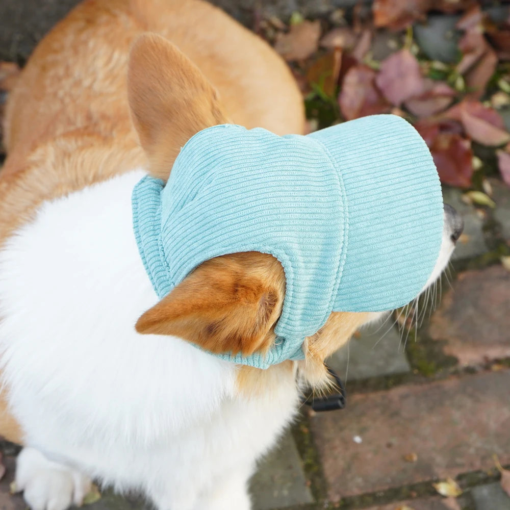 Corduroy Dog Sun Hat – Adjustable Pet Baseball Cap