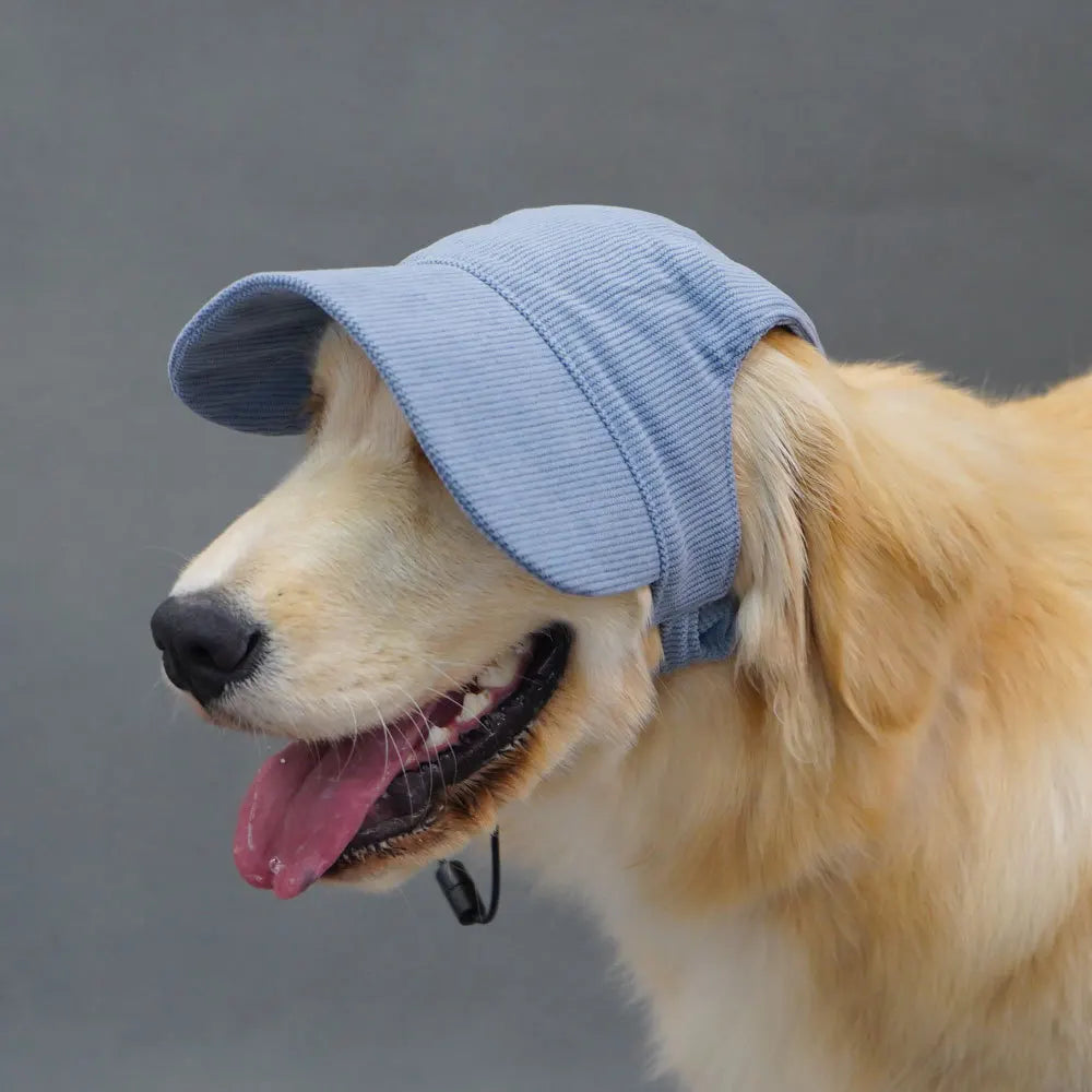 Corduroy Dog Sun Hat – Adjustable Pet Baseball Cap