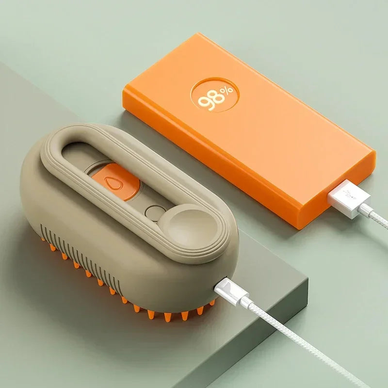 Steam Pet Grooming Brush – Self Cleaning & Hair Remover for Cats & Dogs