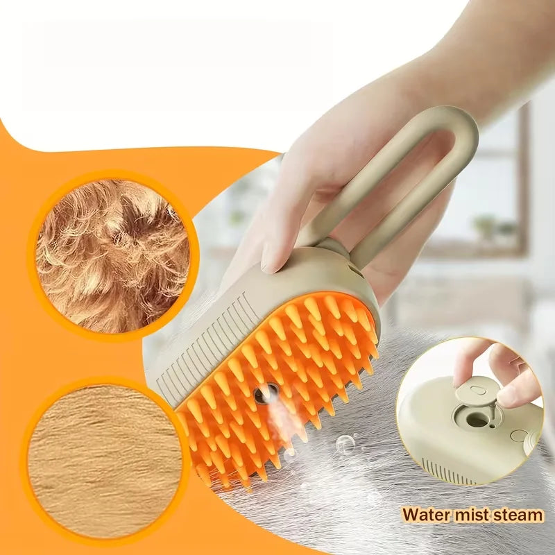 Steam Pet Grooming Brush for Cats & Dogs | Hair Removal & Massage Comb