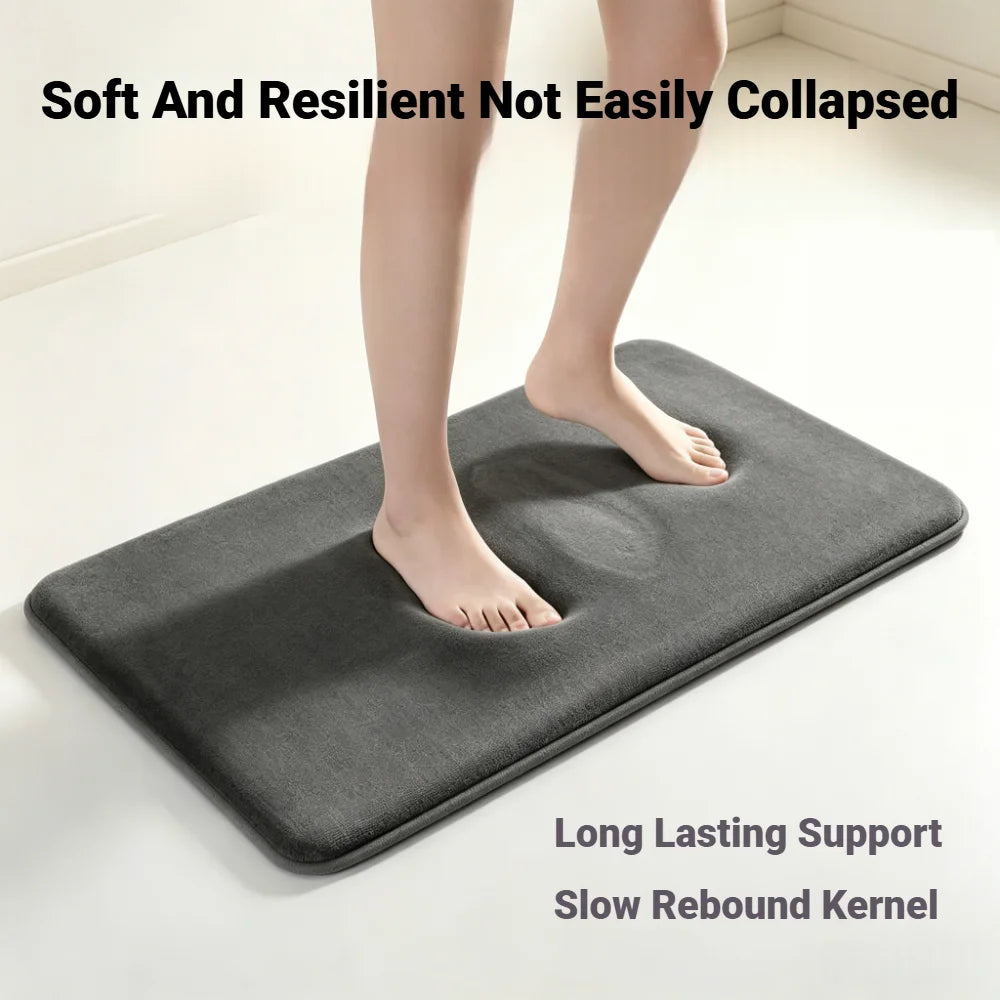 Quick-Dry Super Absorbent Bathroom Floor Mat – Non-Slip Soft Bath Rug