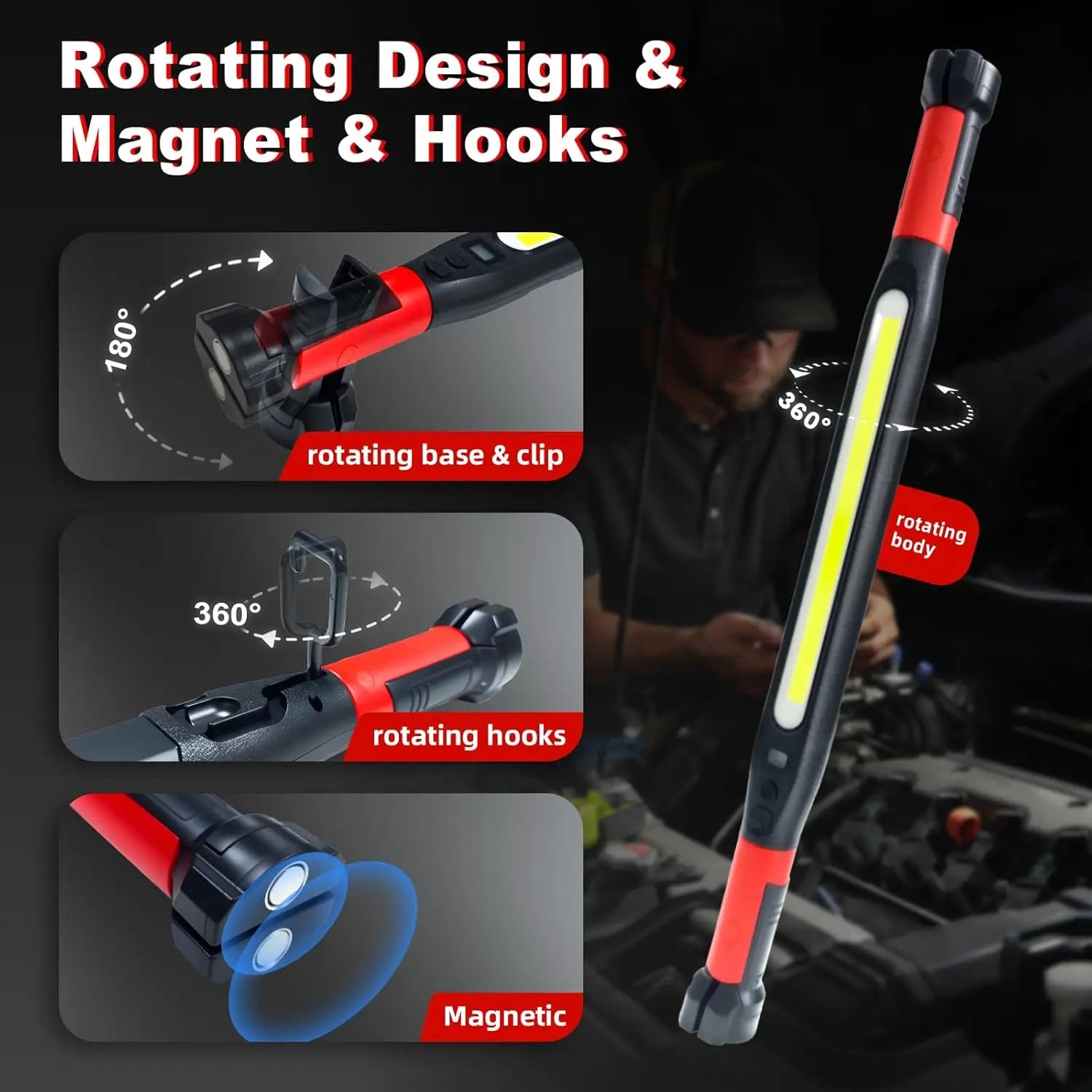 Rechargeable Magnetic LED Work Light | Under Hood Inspection Lamp