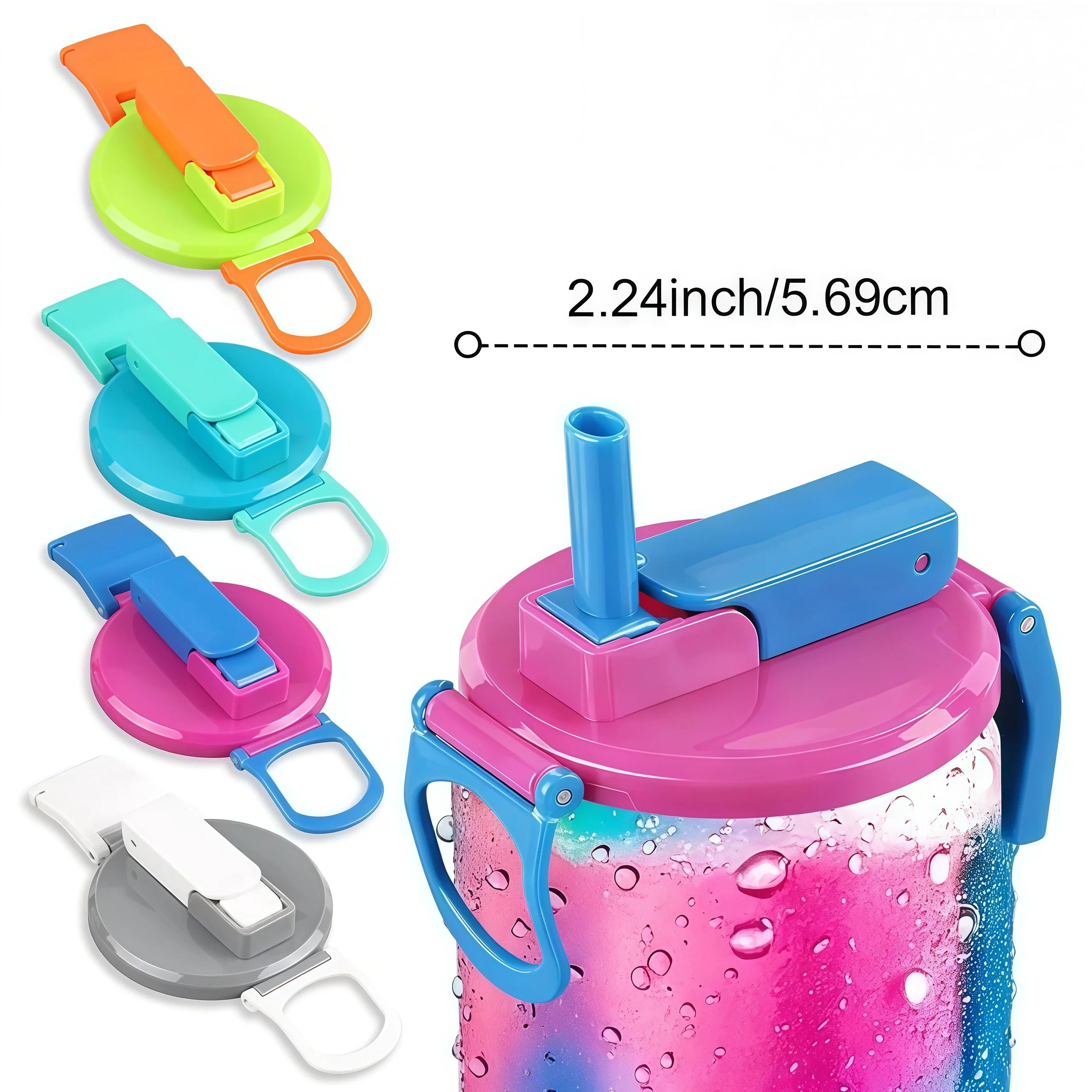 Reusable Soda Can Lids with Straw (4-Pack) | Leak-Proof Drink Covers