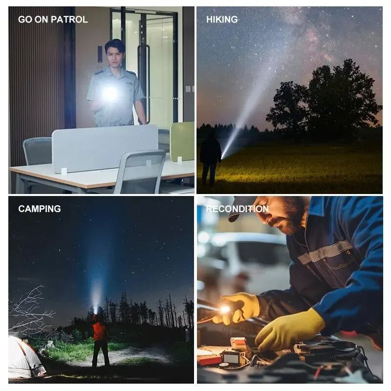 Rechargeable LED Flashlight | USB Waterproof Zoom Torch