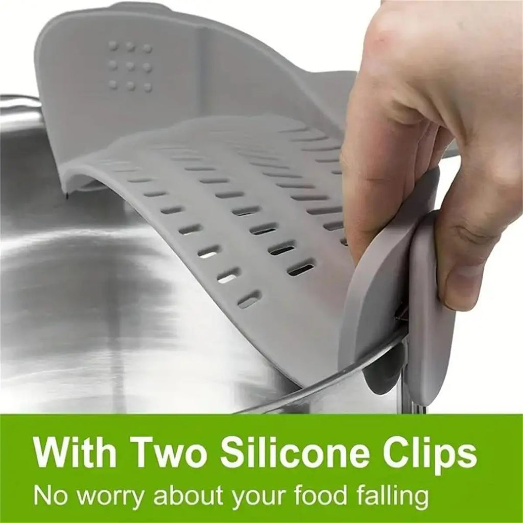 Clip-On Pot Strainer | Silicone Kitchen Colander