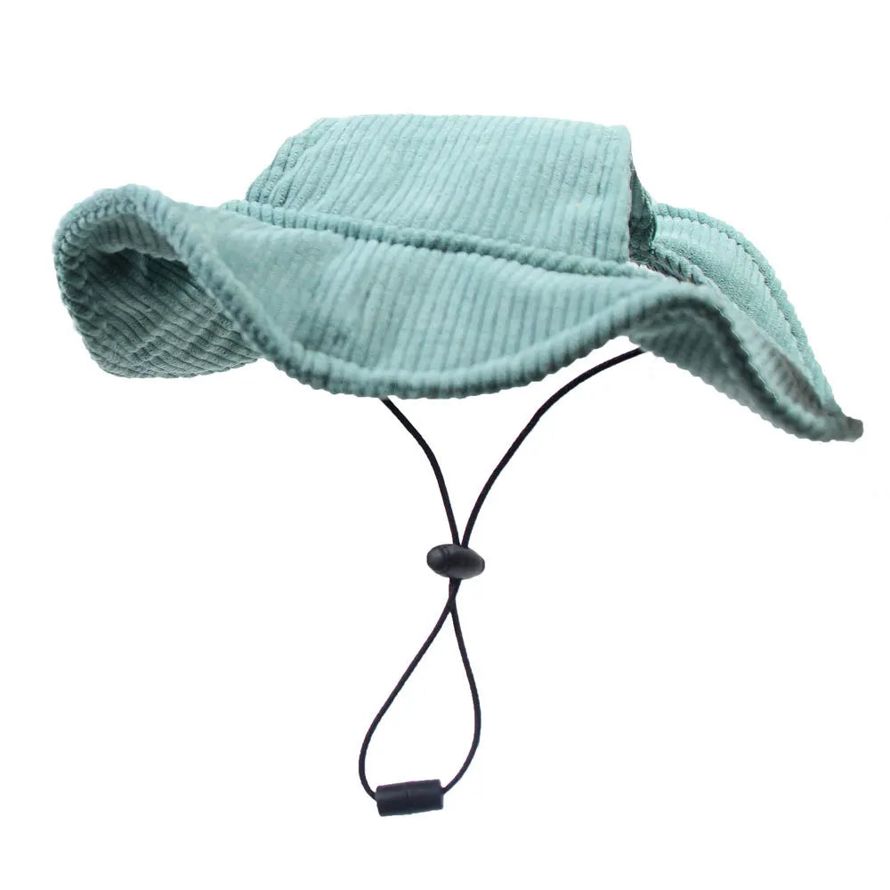 Corduroy Dog Sun Hat – Adjustable Pet Baseball Cap