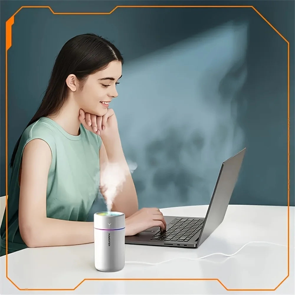 USB Mini Humidifier with Colorful LED Light | Portable Cool Mist Diffuser