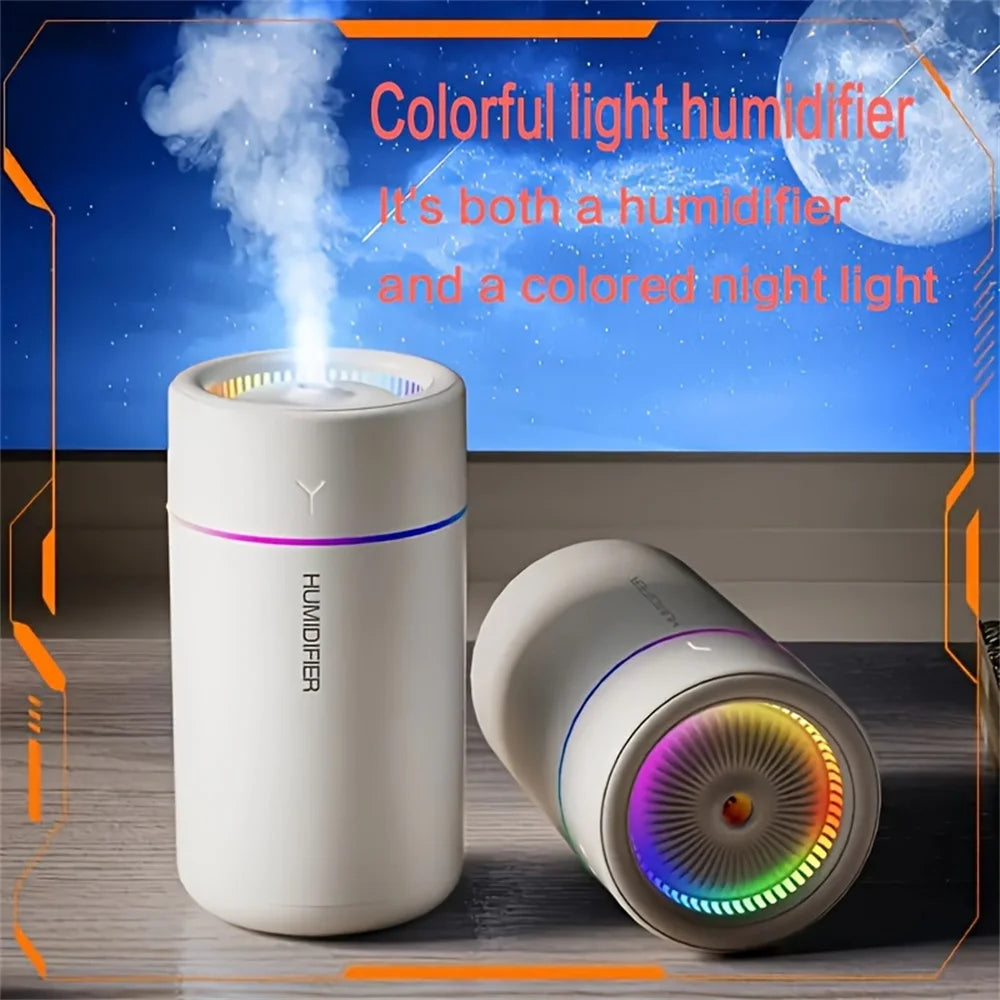 USB Mini Humidifier with Colorful LED Light | Portable Cool Mist Diffuser