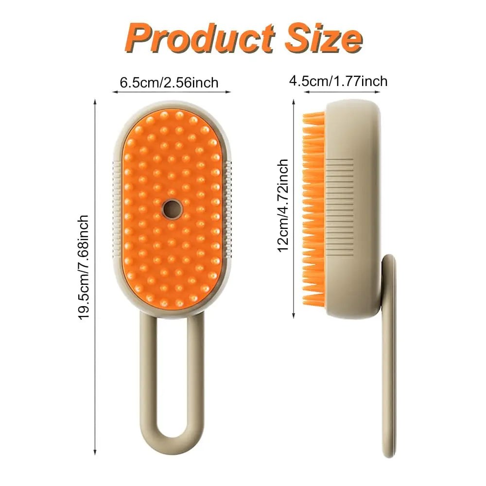 Steam Pet Grooming Brush for Cats & Dogs | Hair Removal & Massage Comb