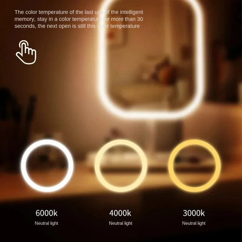LED Vanity Makeup Mirror with Touch Control & Adjustable Brightness