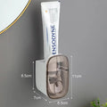 Wall Mounted Toothbrush Holder & Automatic Toothpaste Dispenser