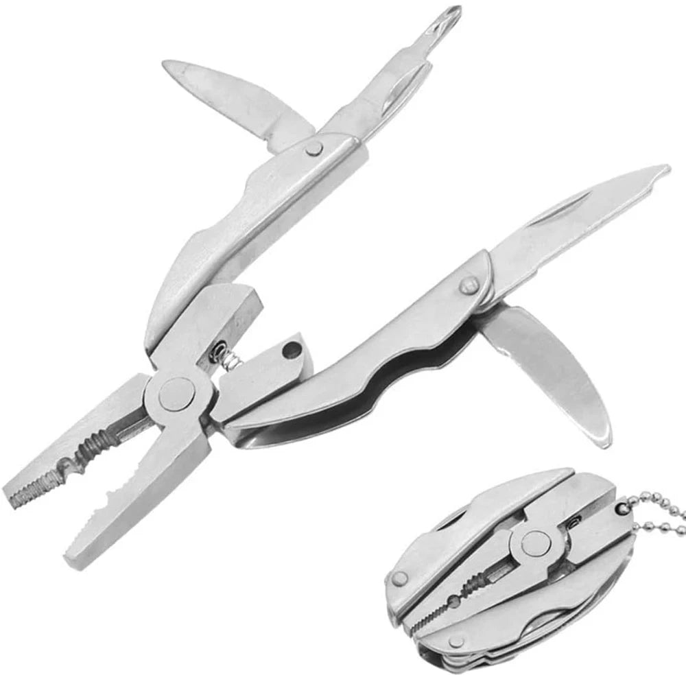 Mini Stainless Steel Multi-Tool Pliers | Pocket Keychain Tool