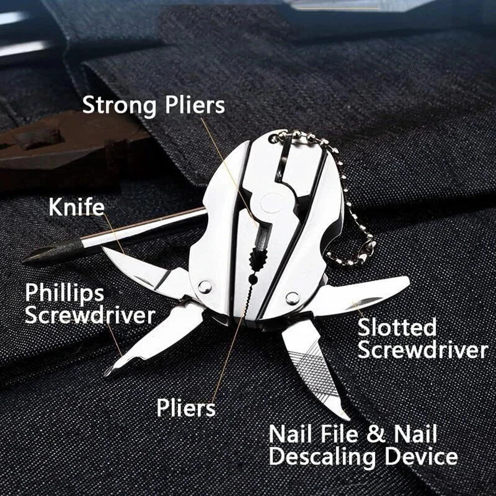 Mini Stainless Steel Multi-Tool Pliers | Pocket Keychain Tool