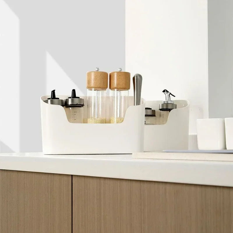 Wall Mounted Storage Organizer Basket | No-Drill Adhesive Shelf