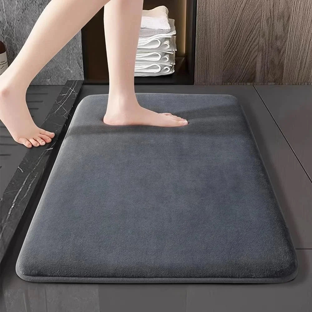 Quick-Dry Super Absorbent Bathroom Floor Mat – Non-Slip Soft Bath Rug