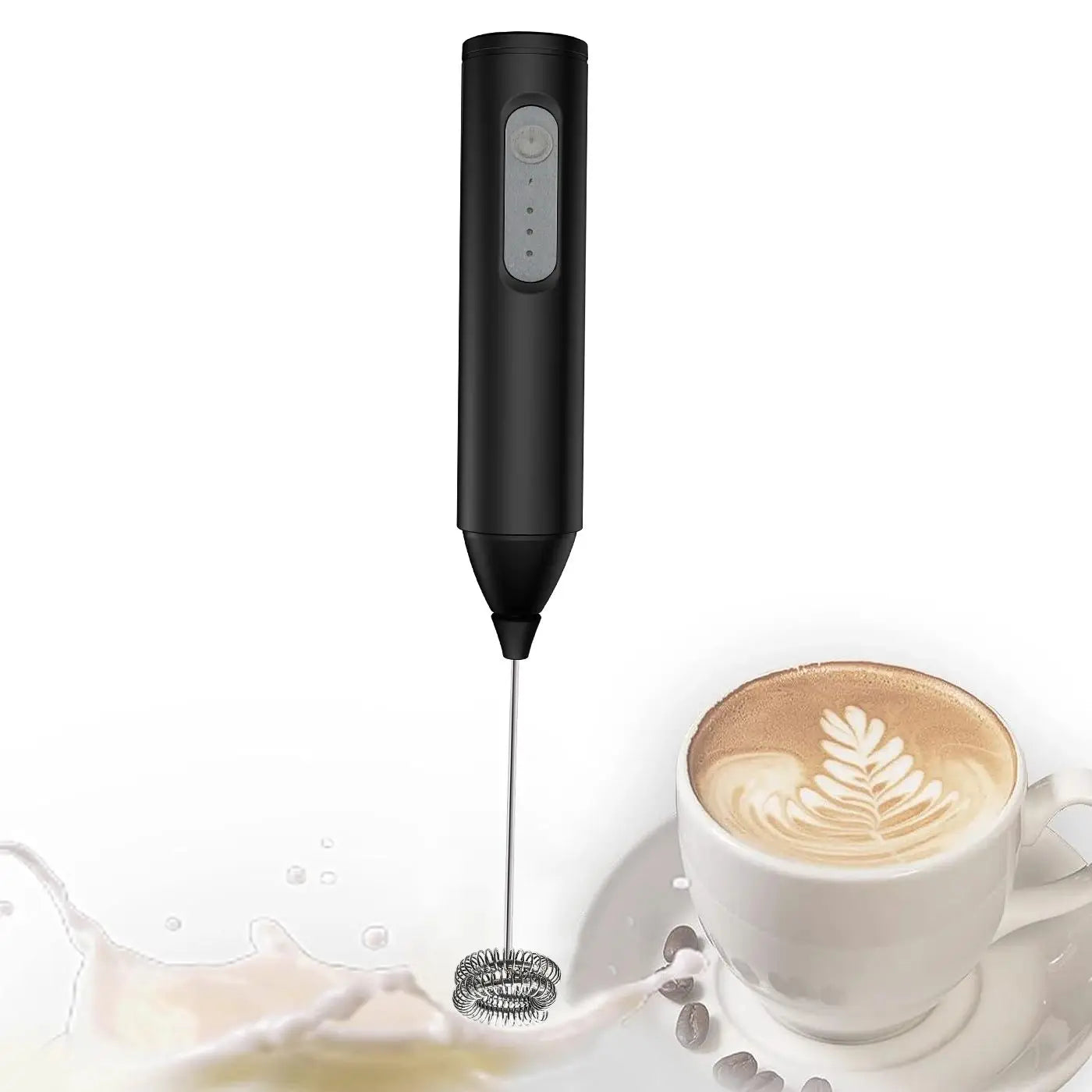 USB Rechargeable Milk Frother – 3 Speed Coffee Mixer