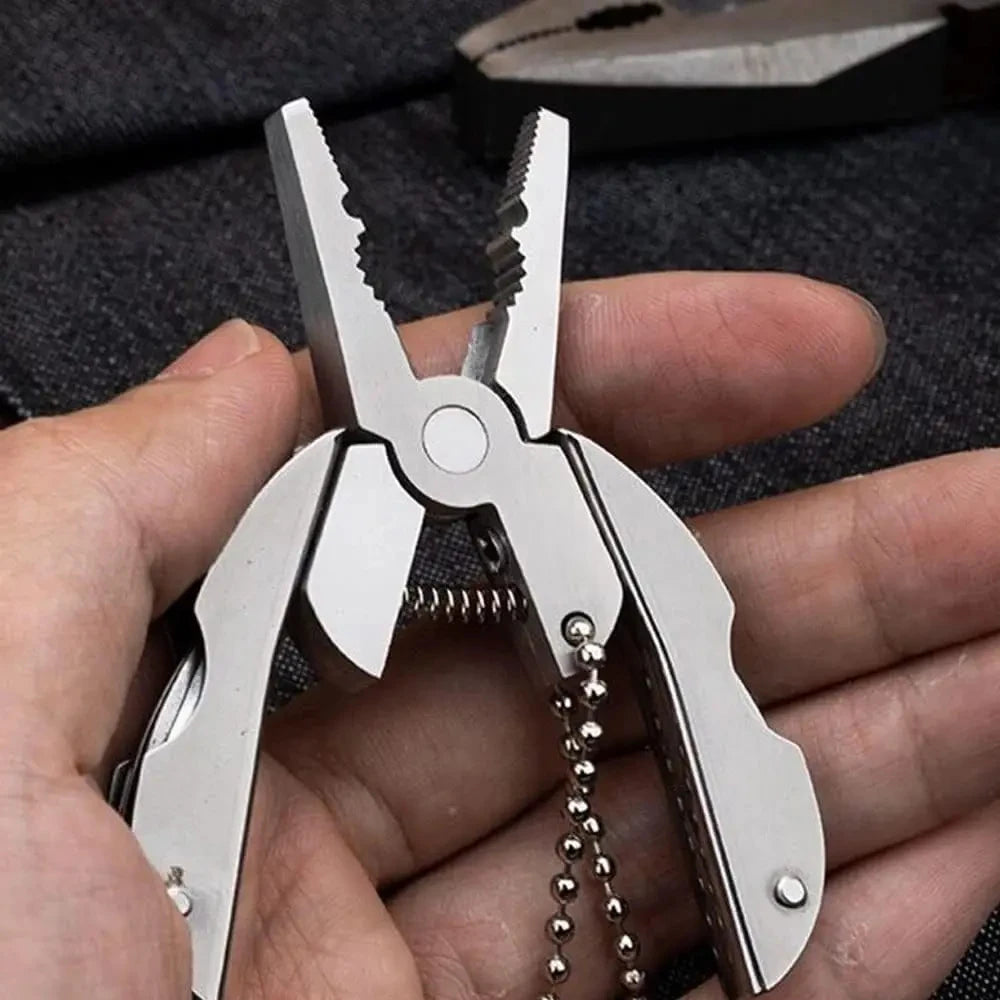 Mini Stainless Steel Multi-Tool Pliers | Pocket Keychain Tool