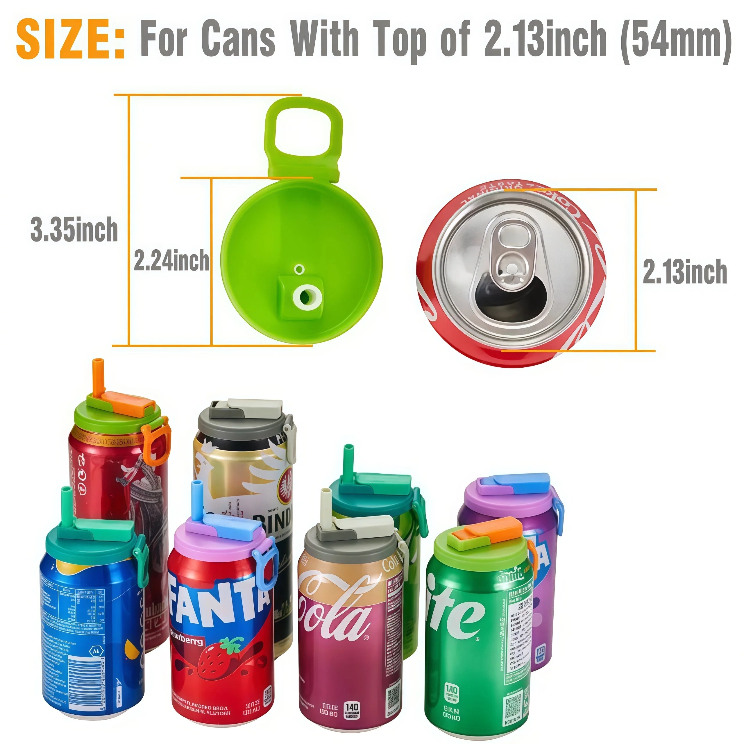 Reusable Soda Can Lids with Straw (4-Pack) | Leak-Proof Drink Covers