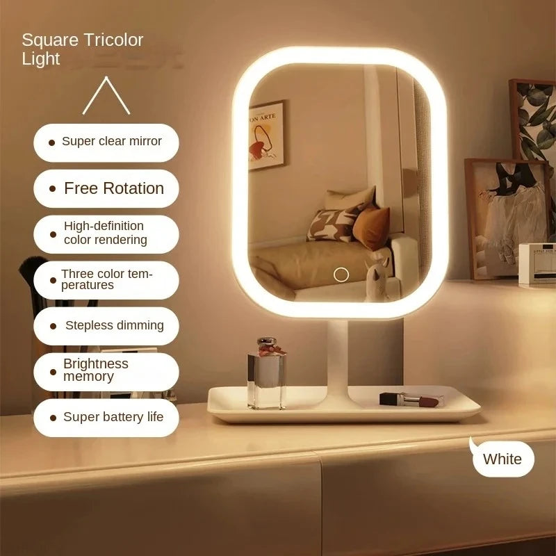 LED Vanity Makeup Mirror with Touch Control & Adjustable Brightness