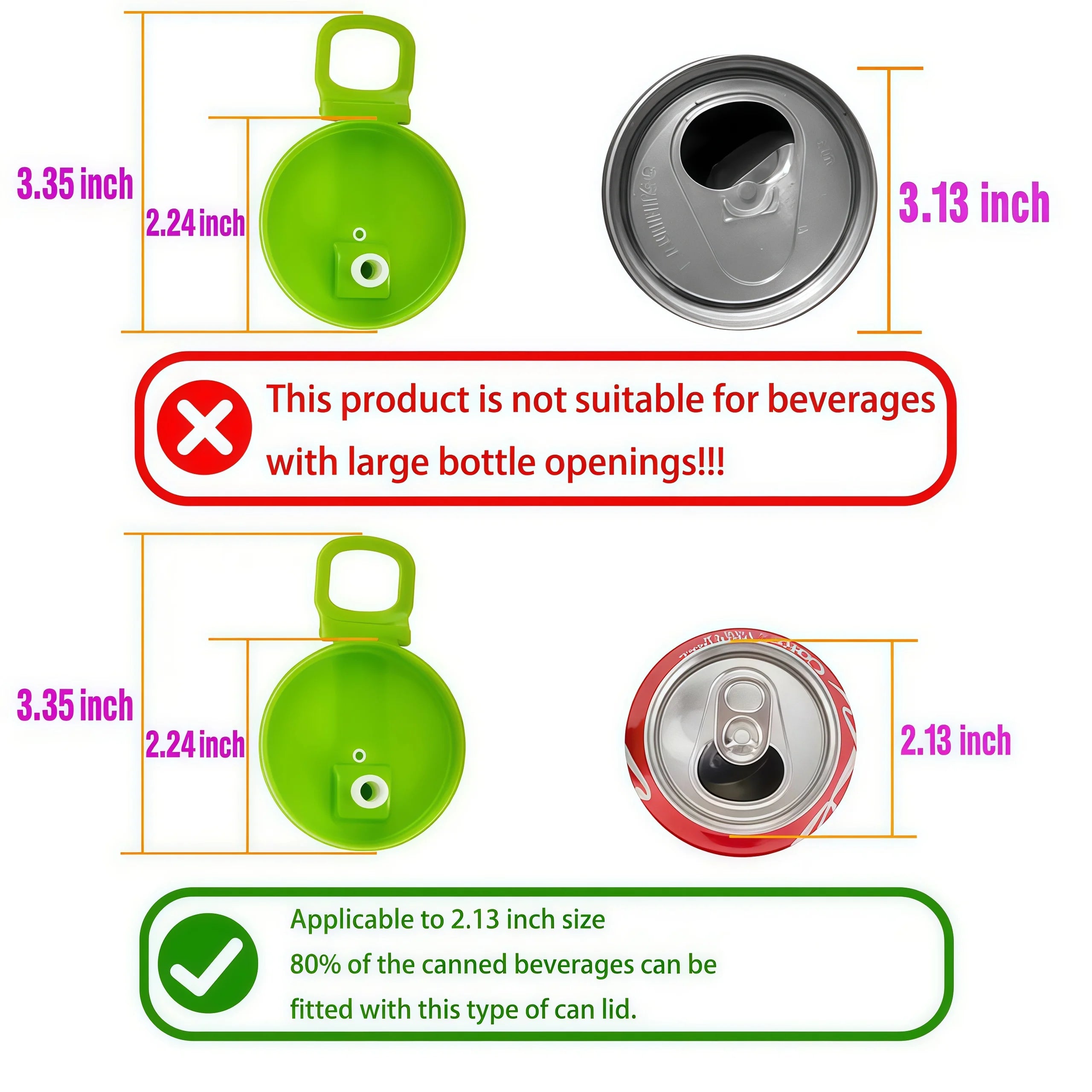 Reusable Soda Can Lids with Straw (4-Pack) | Leak-Proof Drink Covers