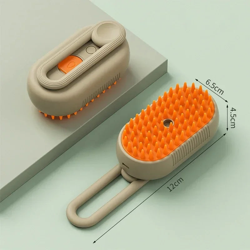 Steam Pet Grooming Brush – Self Cleaning & Hair Remover for Cats & Dogs