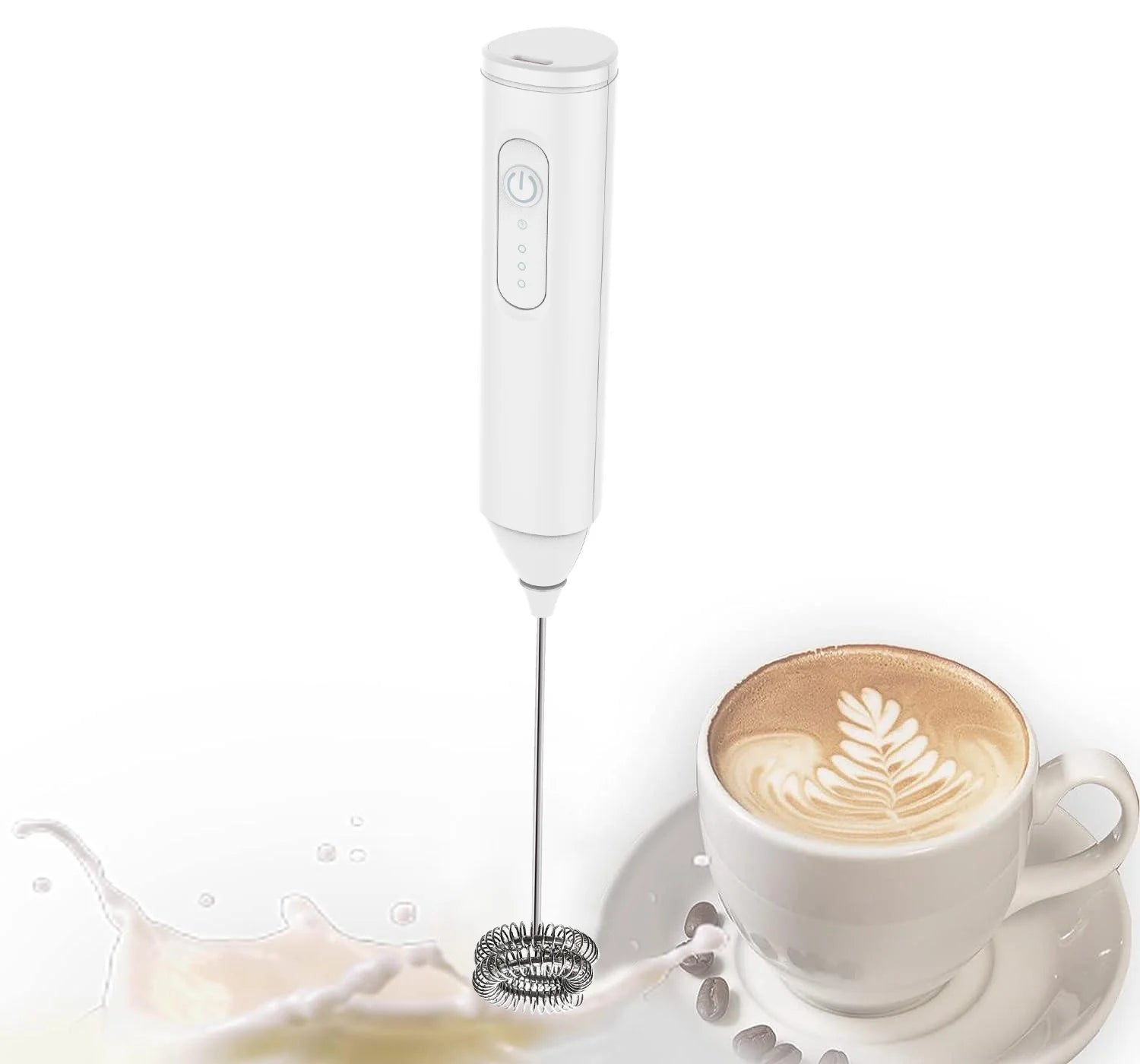 USB Rechargeable Milk Frother – 3 Speed Coffee Mixer