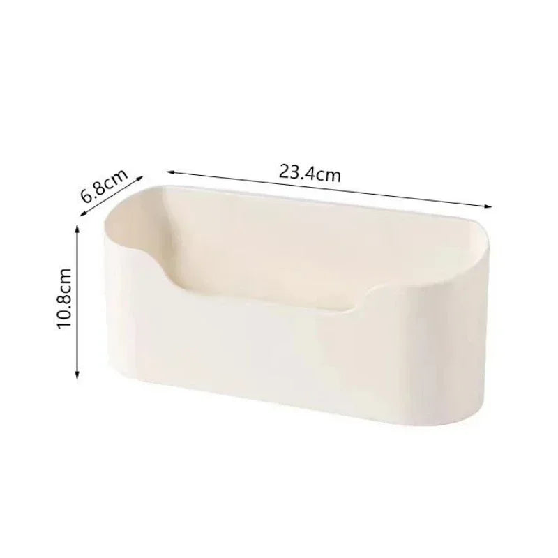 Wall Mounted Storage Organizer Basket | No-Drill Adhesive Shelf