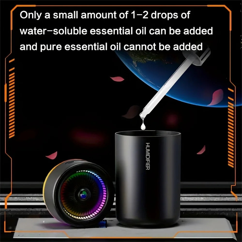 USB Mini Humidifier with Colorful LED Light | Portable Cool Mist Diffuser