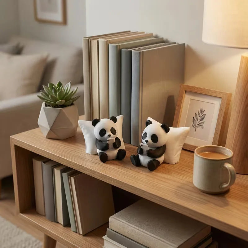 Cute Panda Dashboard Ornament – Mini Desk & Car Decoration