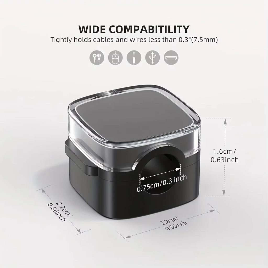 Magnetic Cable Organizer Clips for Desk & Charging Cables