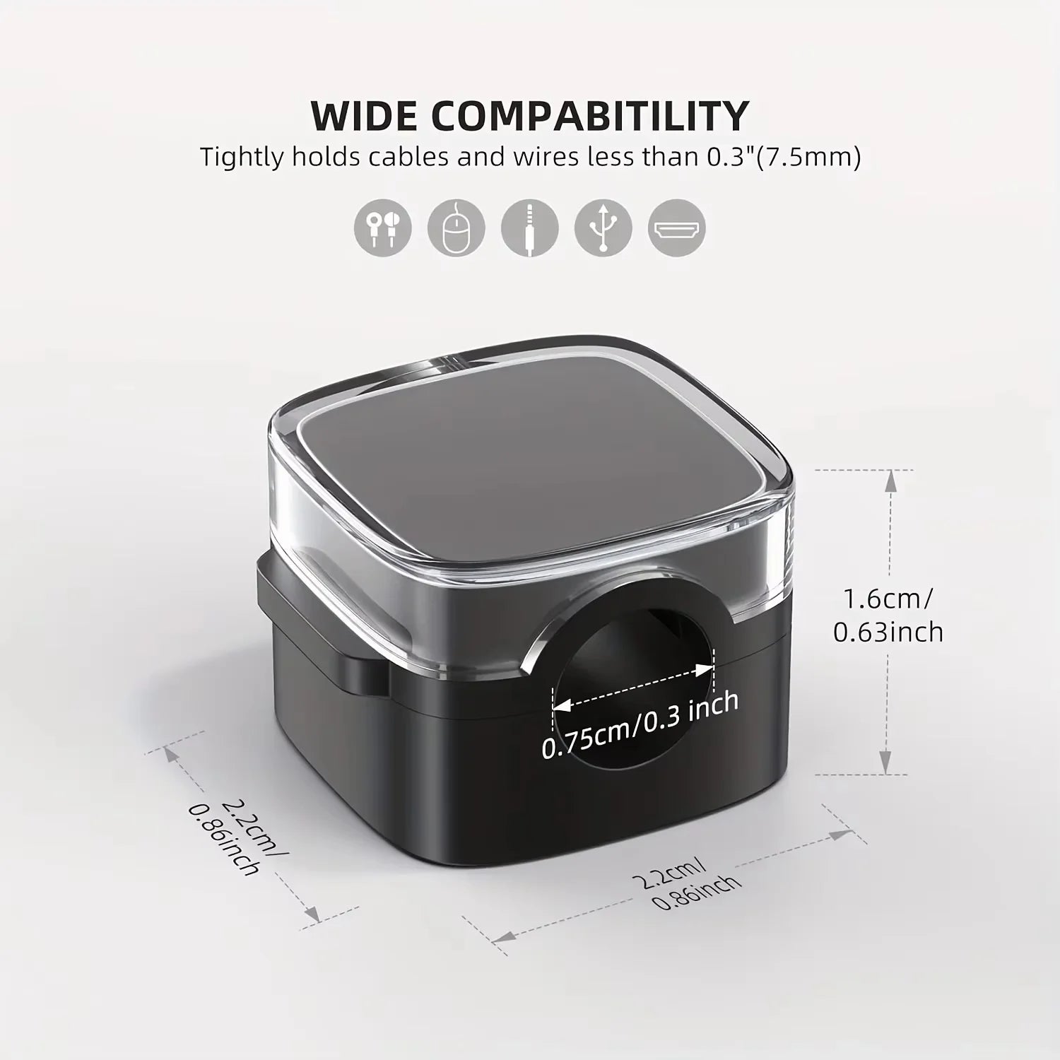 Magnetic Cable Organizer Clips for Desk & Charging Cables